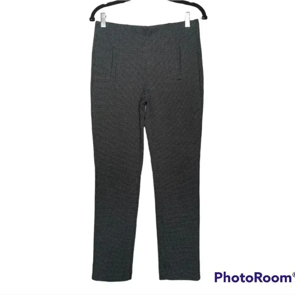 Chico’s Pull On Tummy Controll Pants Slim Straight Ankle Side Slit